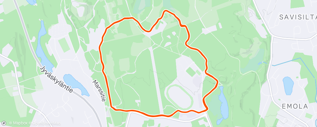 Map of the activity, Morning Nordic Ski