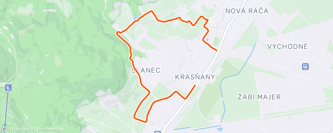 Map of the activity, Morning Run