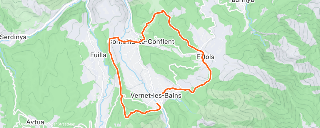 Map of the activity, Trail Vernet Telethon
