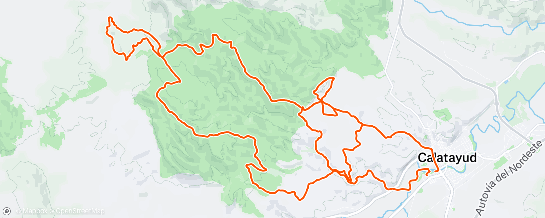 Map of the activity, Bicicleta de montaña matutina