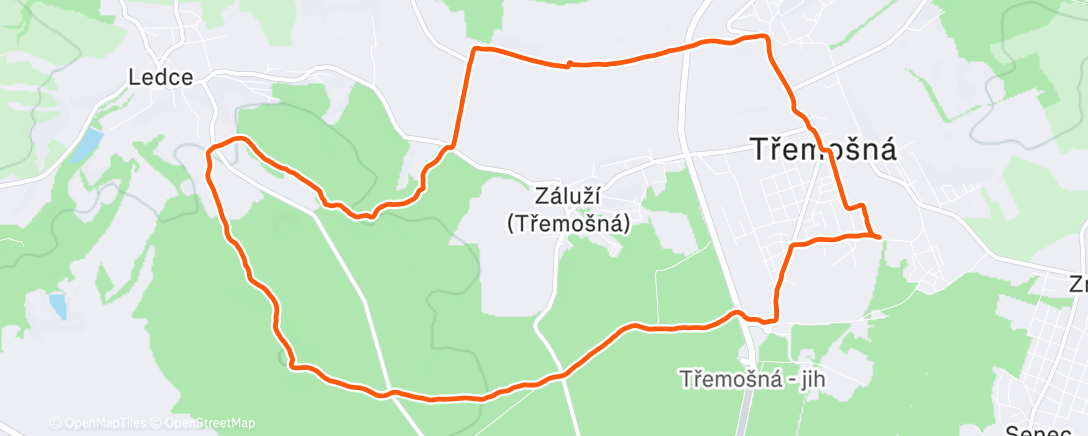 Map of the activity, Morning Run