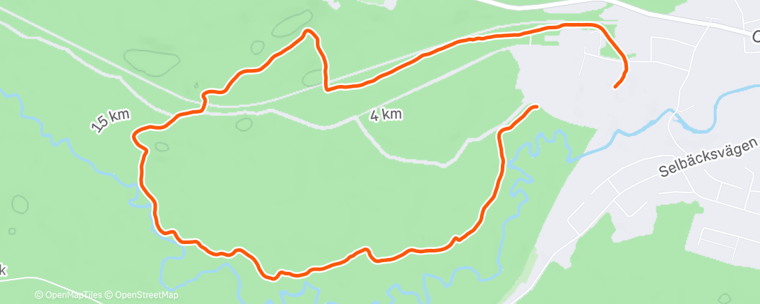 Map of the activity, Lunch Run