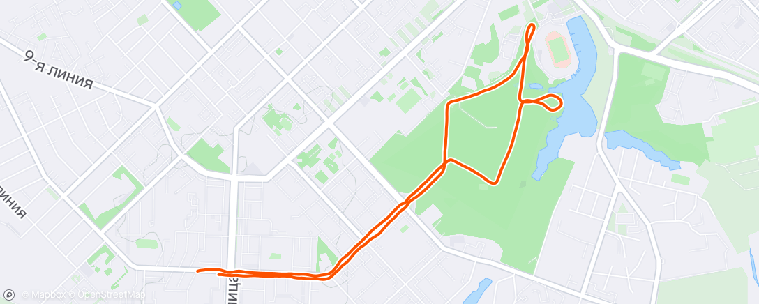 Map of the activity, Morning Run