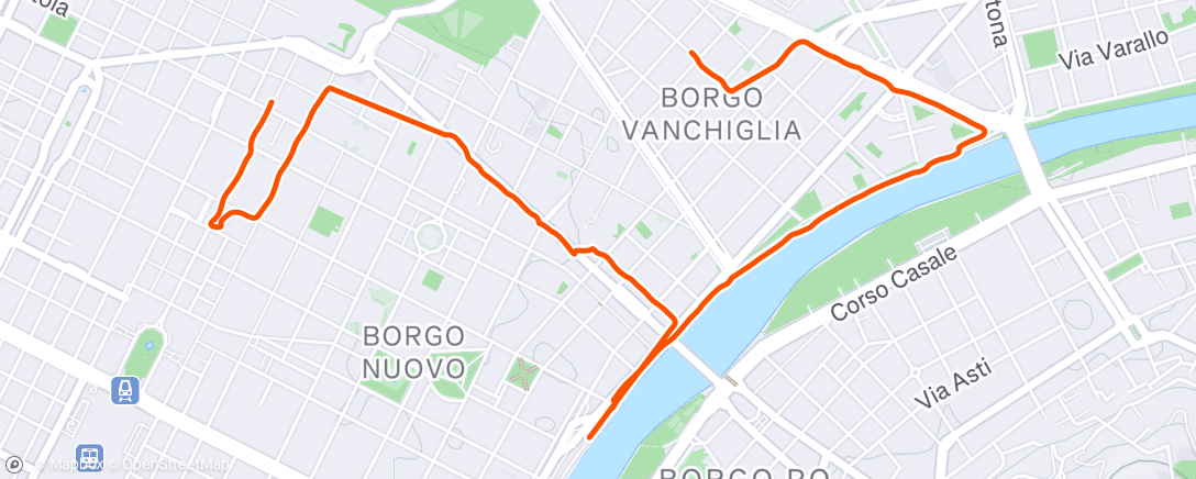 Map of the activity, Afternoon Walk