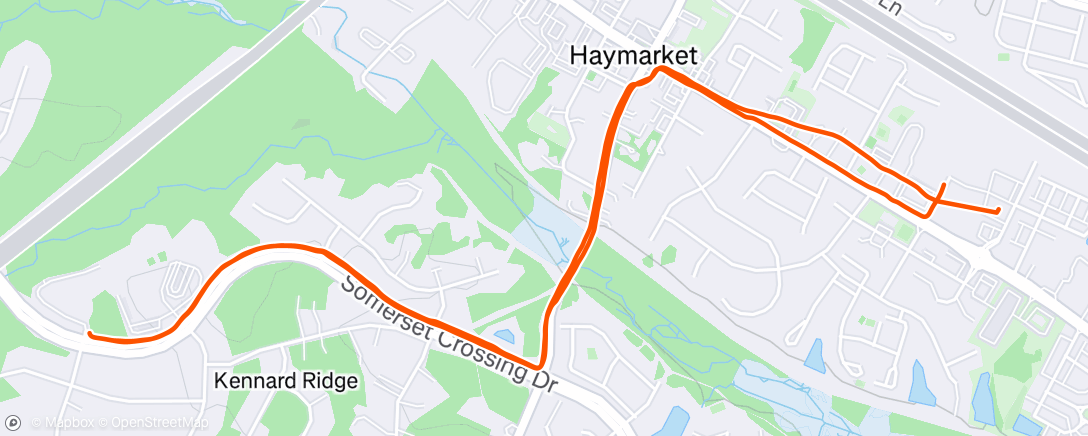 Map of the activity, Afternoon Run