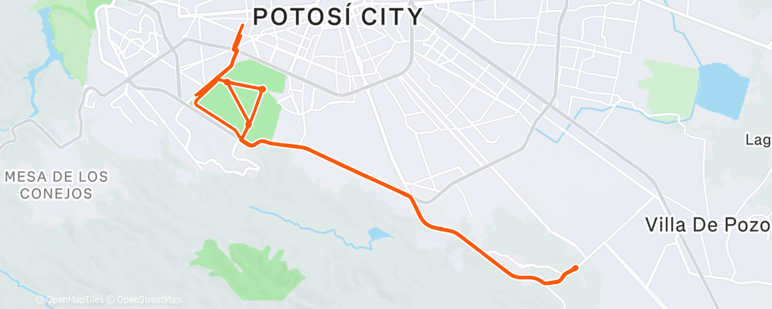 Map of the activity, Vuelta ciclista por la tarde