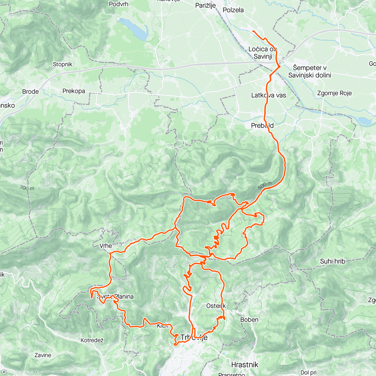 Map of the activity, Podmeja 4 ⛰️ (6 🛣️ )