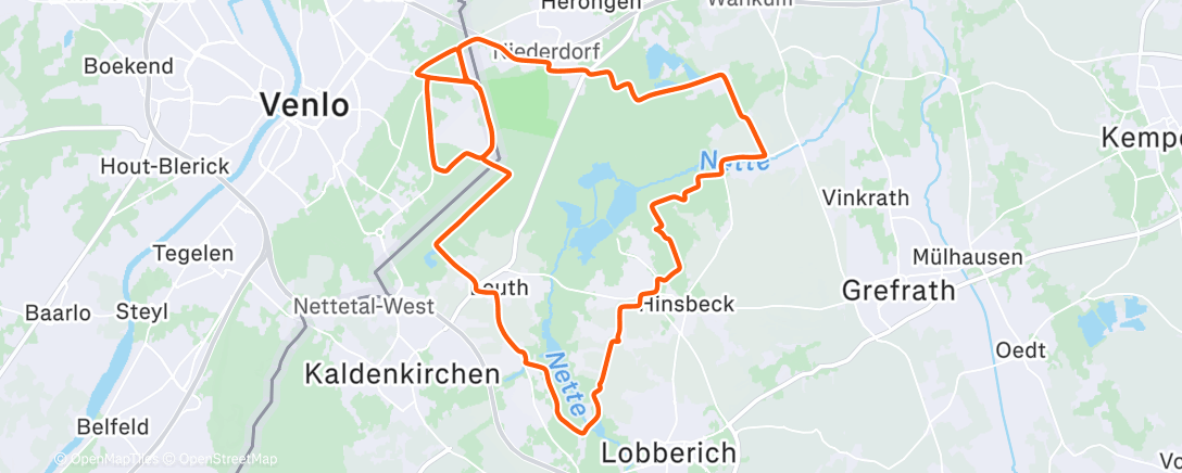 Карта физической активности (Losfietsen de luxeeee)