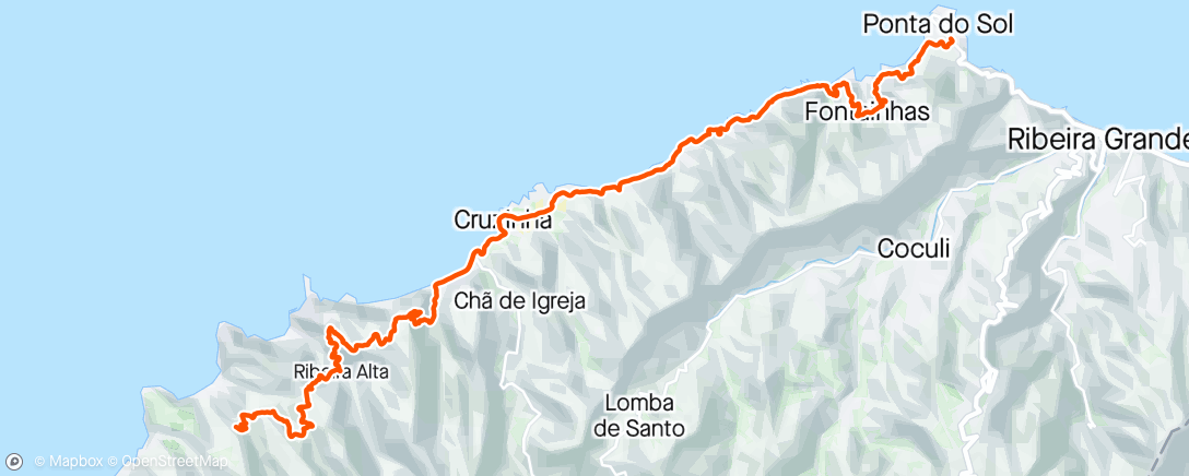 Mapa da atividade, Trekking Santo Antao J3: Figueras à Ponta do Sol