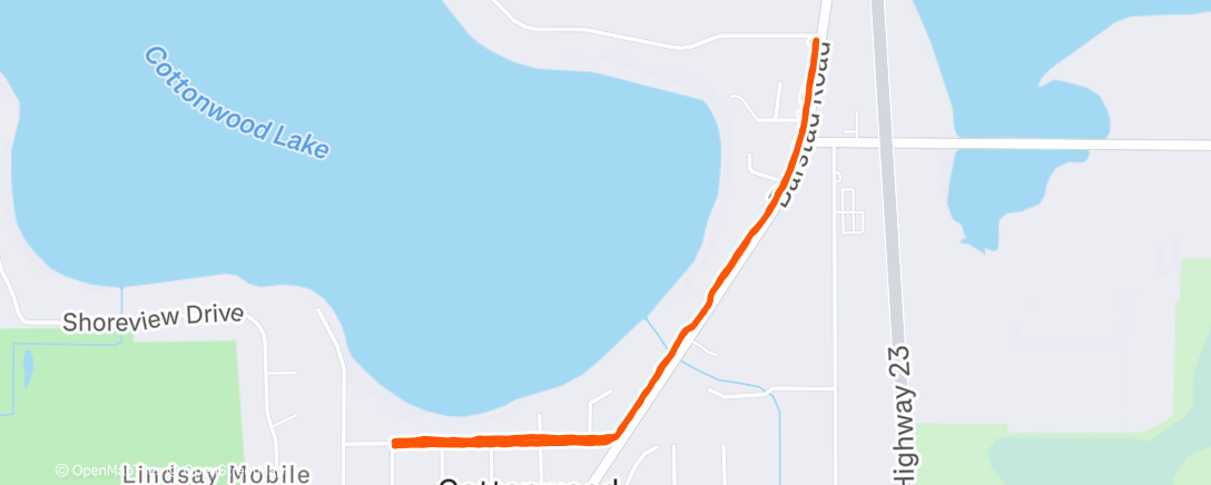 Map of the activity, Afternoon Walk