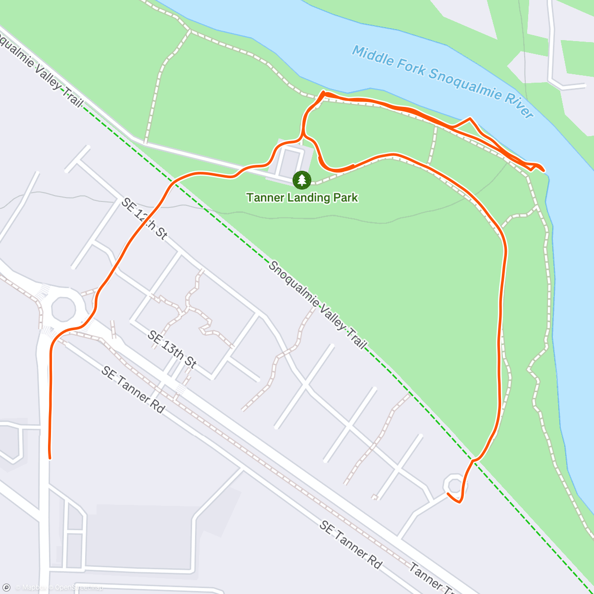 Map of the activity, Evening Walk