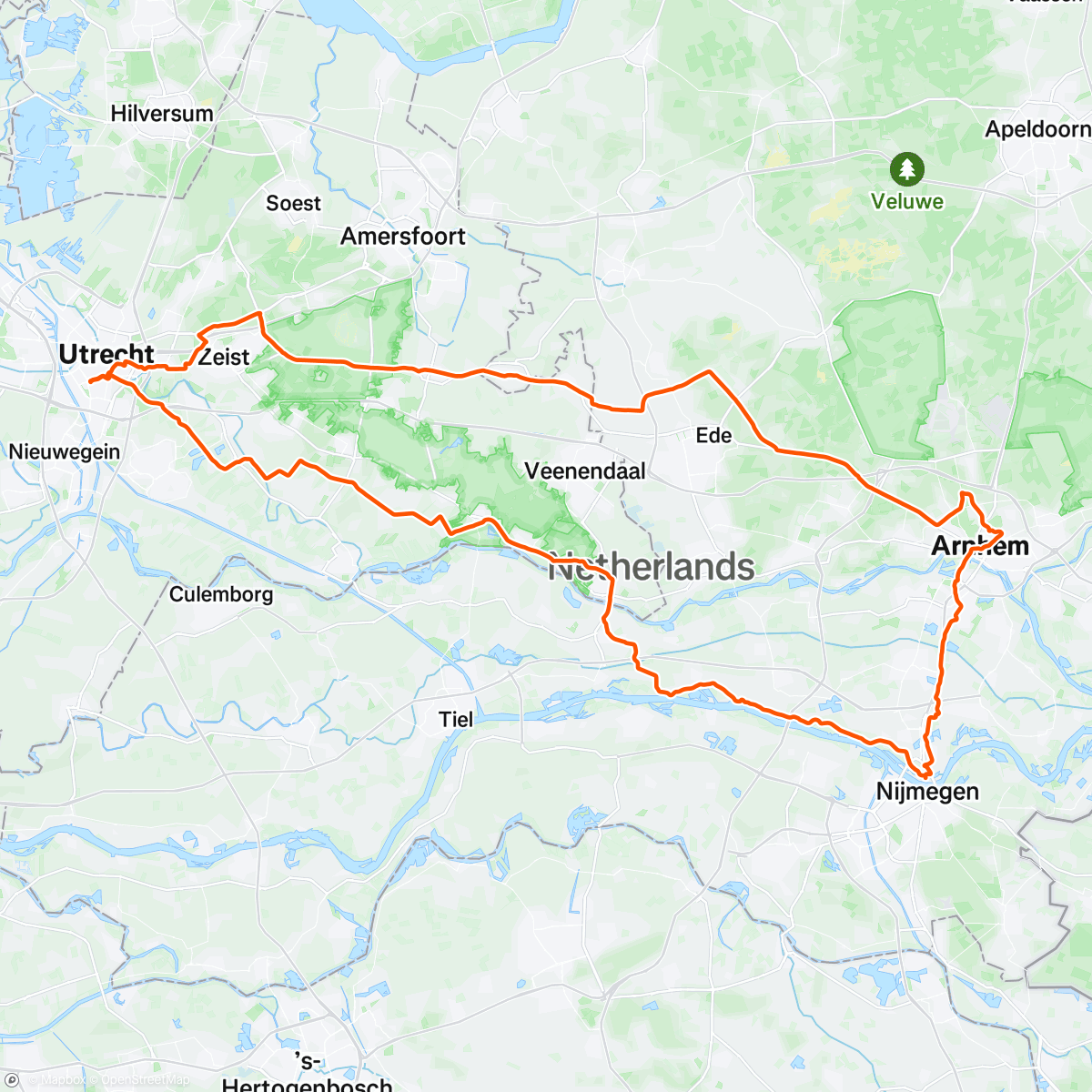 Map of the activity, Utrech Ultra is a go!