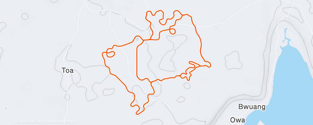 Map of the activity, Zwift - 4. HT interval (2-5) x 5*(30"z4 - 30"z2) on Island Hopper in Makuri Islands
