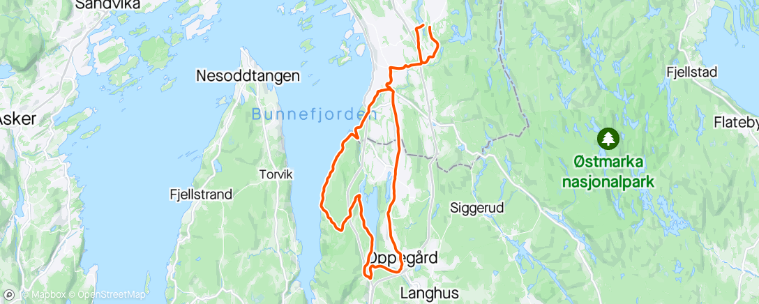 Map of the activity, Evening kalibrering
