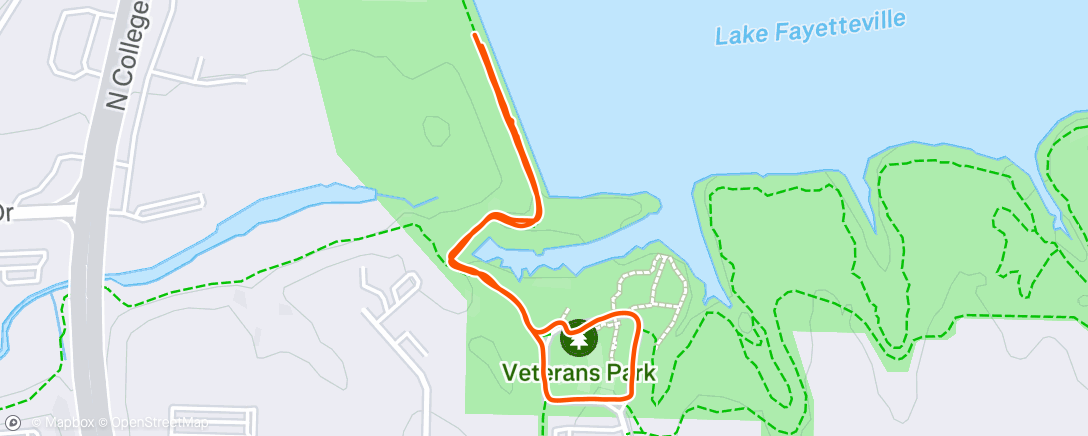 Map of the activity, Morning Run