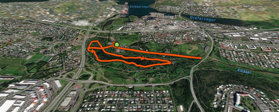 Map of the activity, Afternoon Trail Run