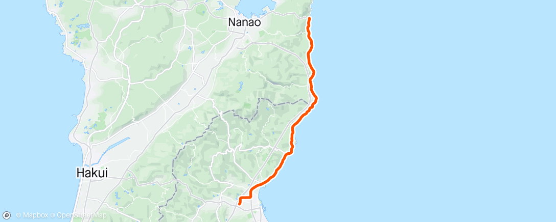 Map of the activity, Toyama Bay Ride