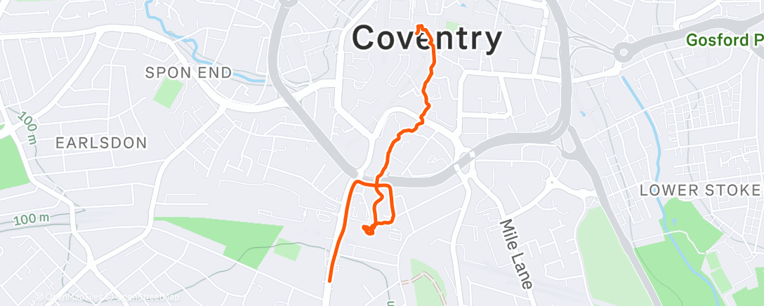 Map of the activity, shaved another cheeky 3km off today’s 8