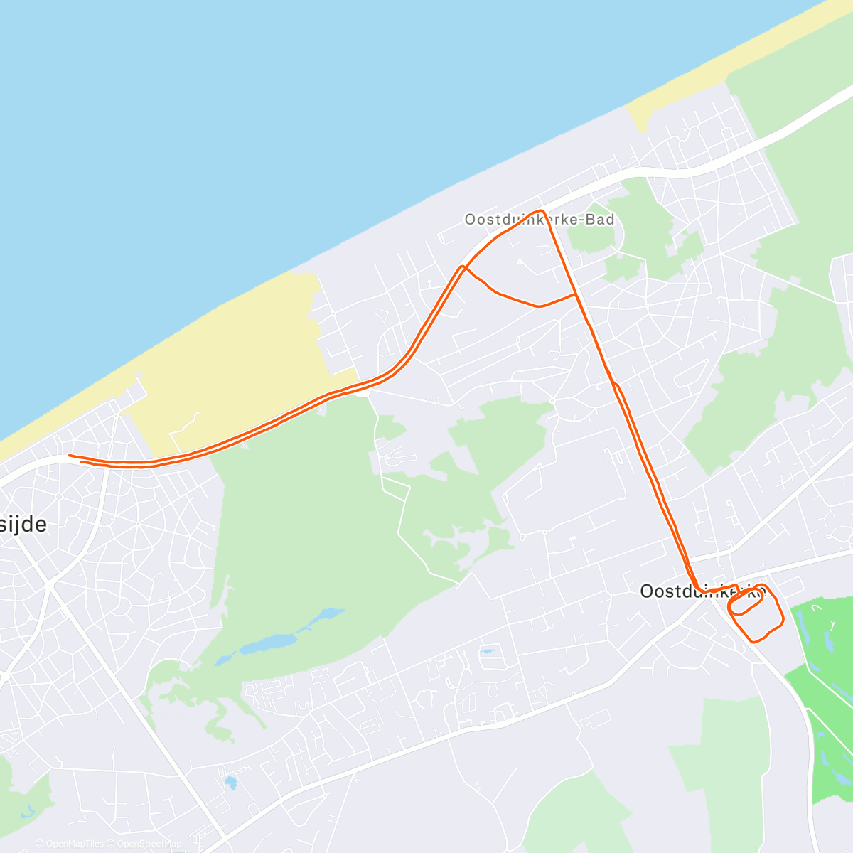 Map of the activity, Naar de piste en terug  🦭