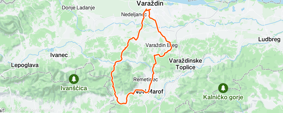 Map of the activity, Afternoon Ride