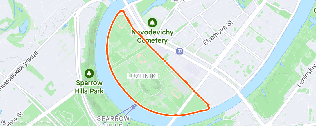 Map of the activity, Morning Run