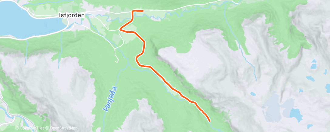 Map of the activity, Afternoon Trail Run