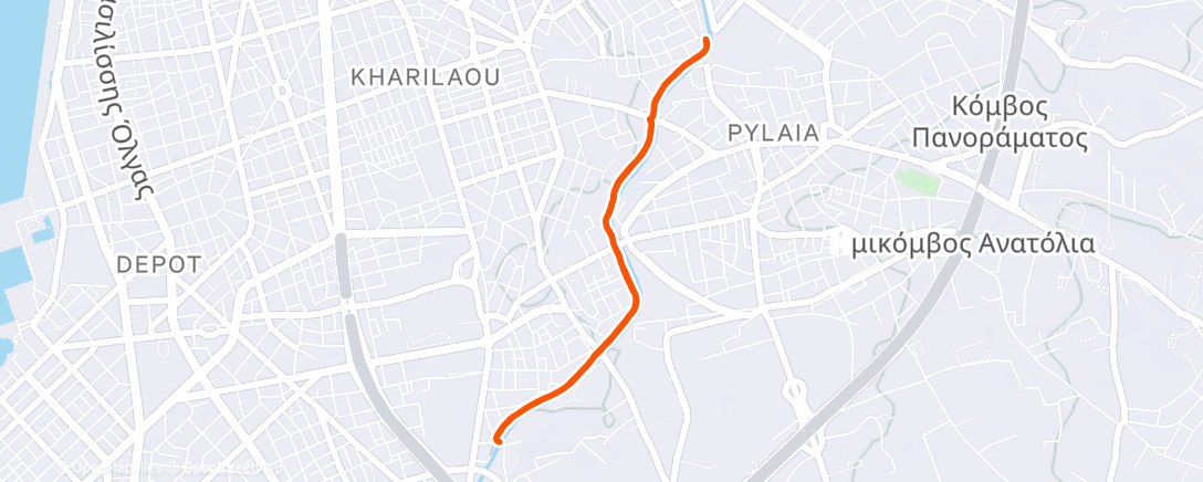 Map of the activity, Morning Run - Anachoma