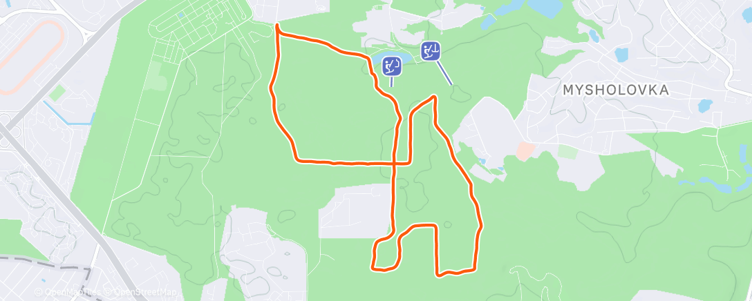 Map of the activity, Holosiiv Trail Nordic Walking