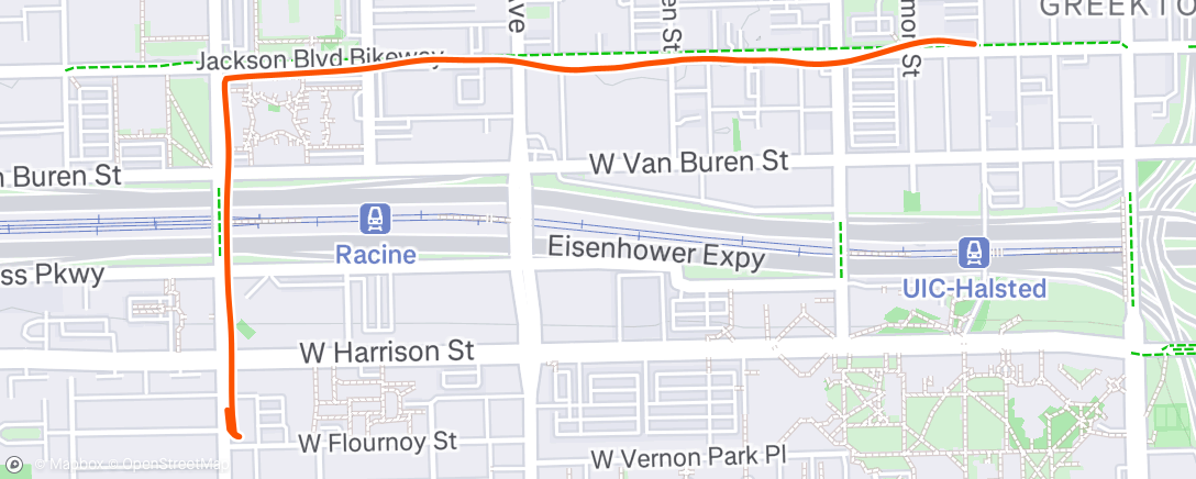 Map of the activity, Night Run