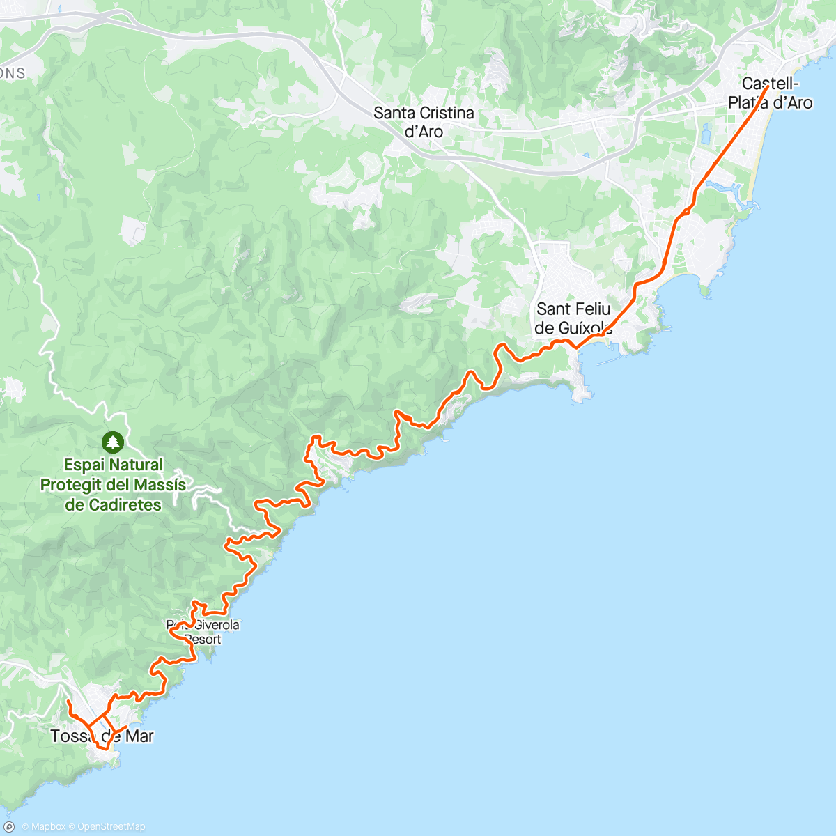 Map of the activity, Sortie vélo le matin🌊☀️