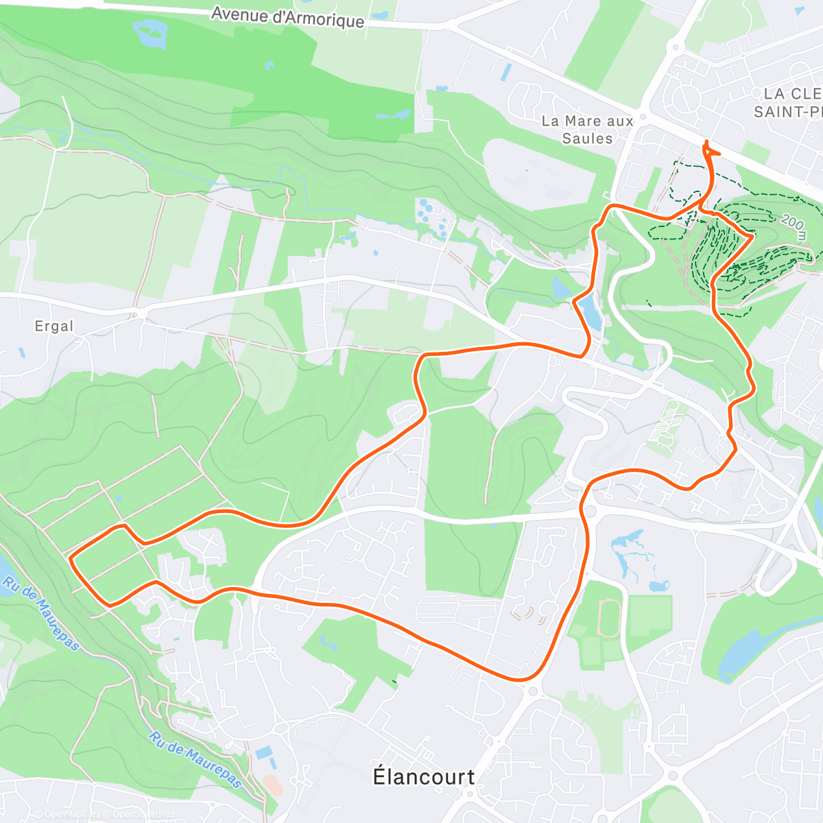 Map of the activity, Winter trail ❄️⛄️