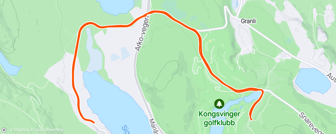 Map of the activity, 4 x 1000m🏃‍♂️