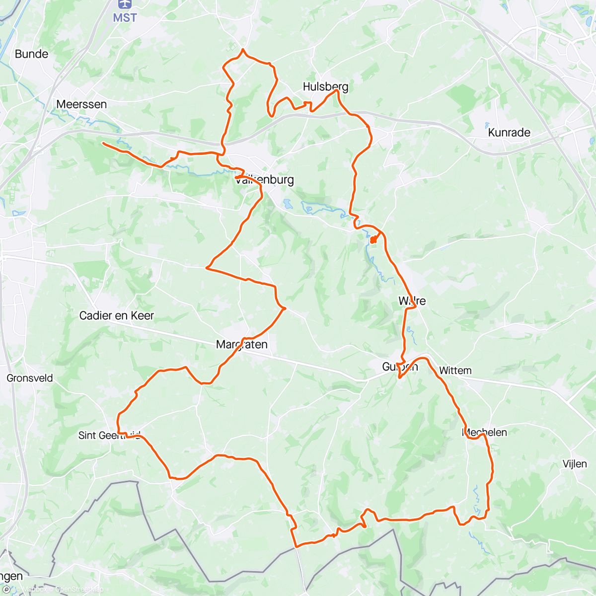 Map of the activity, Valkenburg