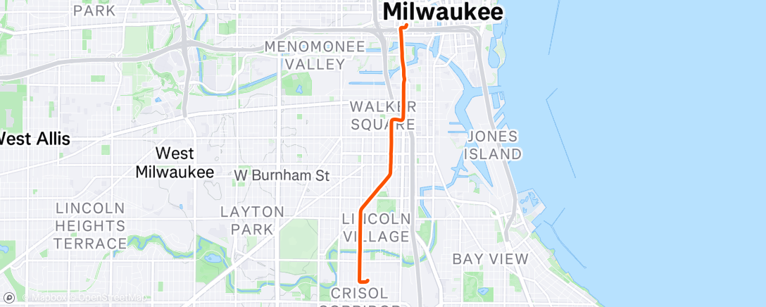 Map of the activity, Lunch Ride