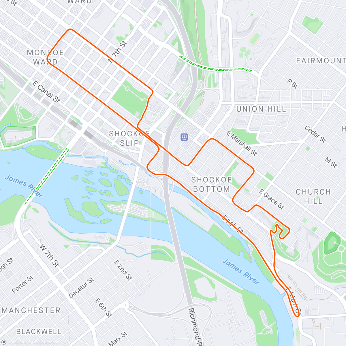 活动地图，Zwift - JOIN Cycling - 5x 5 min kracht in Richmond