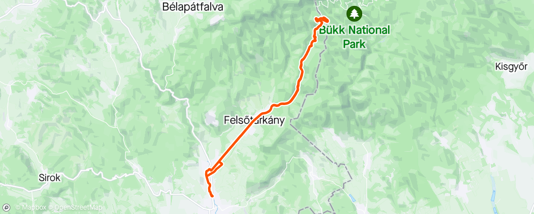 Map of the activity, Megyehatár