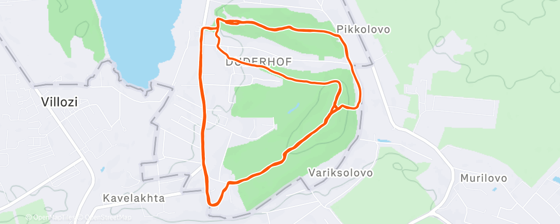 Map of the activity, Полтора часа по горочкам