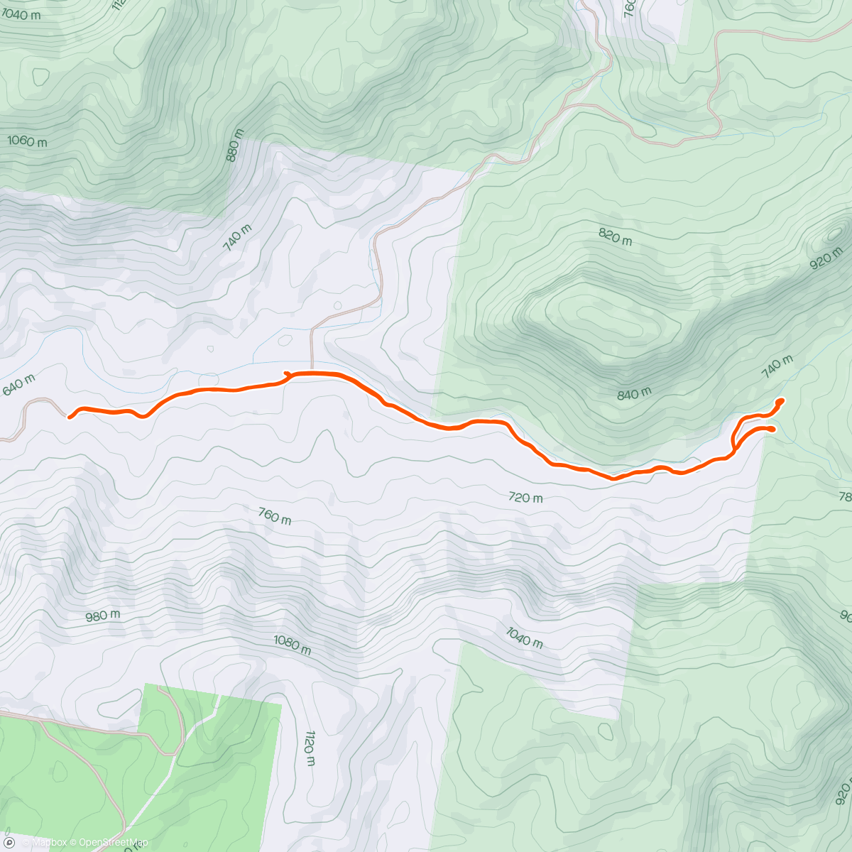 Map of the activity, Upper Emu Creek recon
