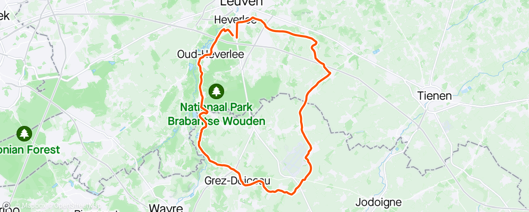 Map of the activity, Morning Ride met Lotte🌧️