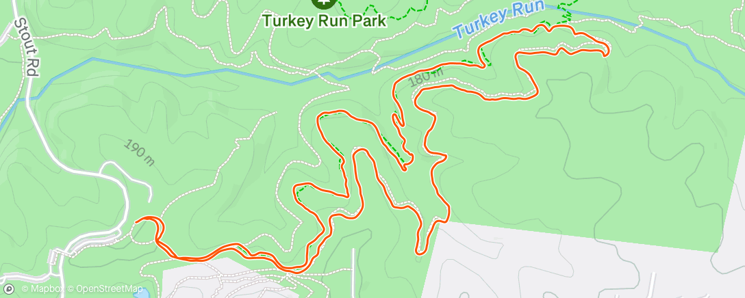 Map of the activity, Morning Trail Run