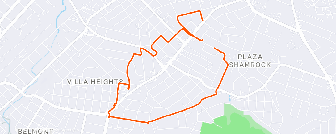 Map of the activity, Taking advantage of a warm Christmas Eve