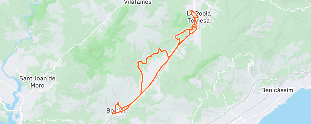 Map of the activity, Bicicleta eléctrica matutina