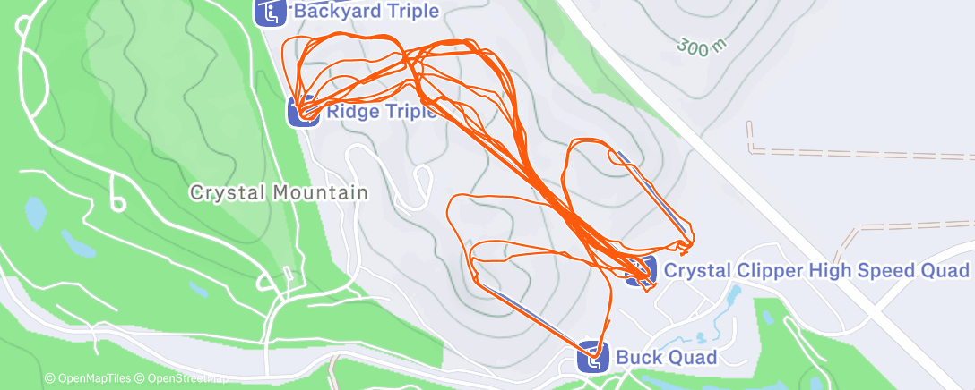 Map of the activity, Afternoon Alpine Ski