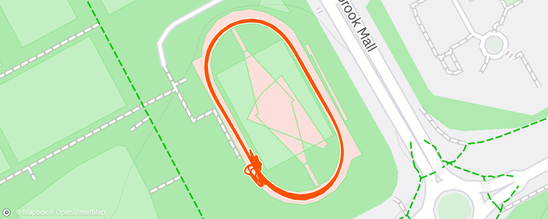 Map of the activity, Evening Run