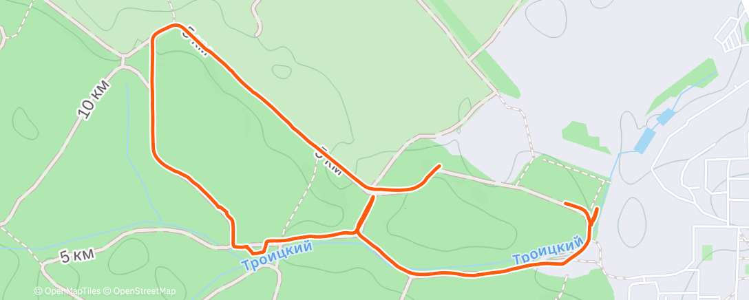 Map of the activity, Северный лыжный заезд (день)