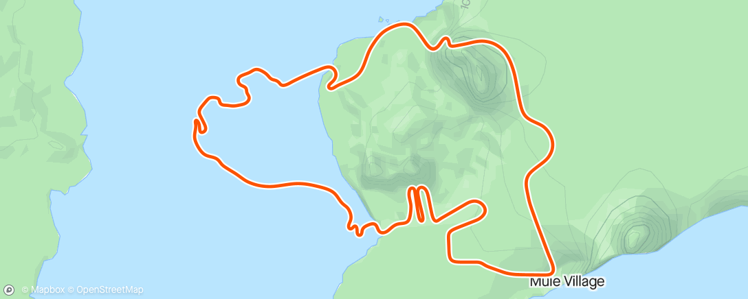 Mapa de la actividad, Zwift - Volcano Flat in Watopia
