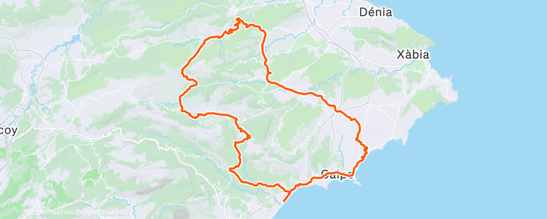 Map of the activity, Lunch Ride