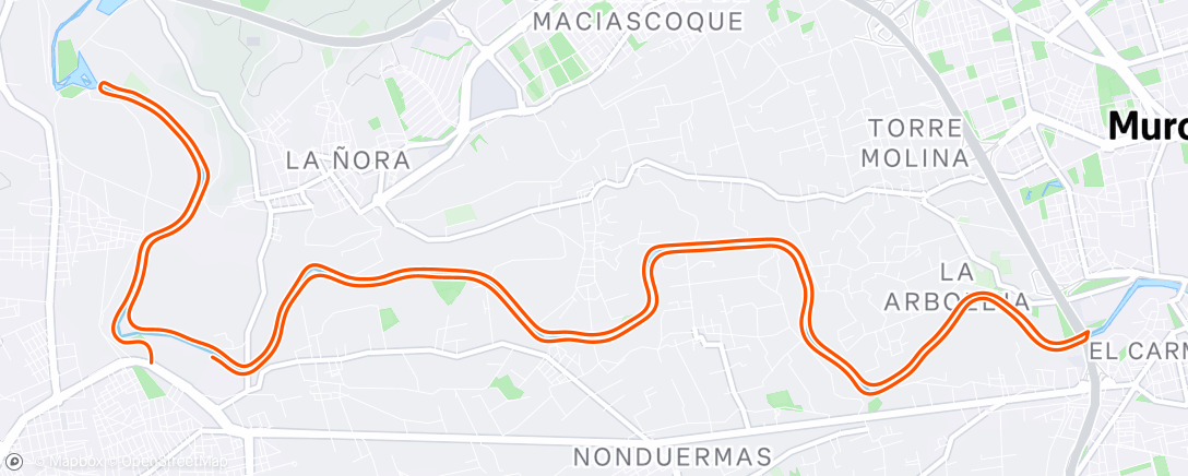 Map of the activity, Carrera de mañana