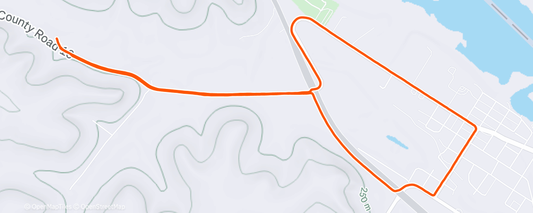 Map of the activity, Afternoon Run