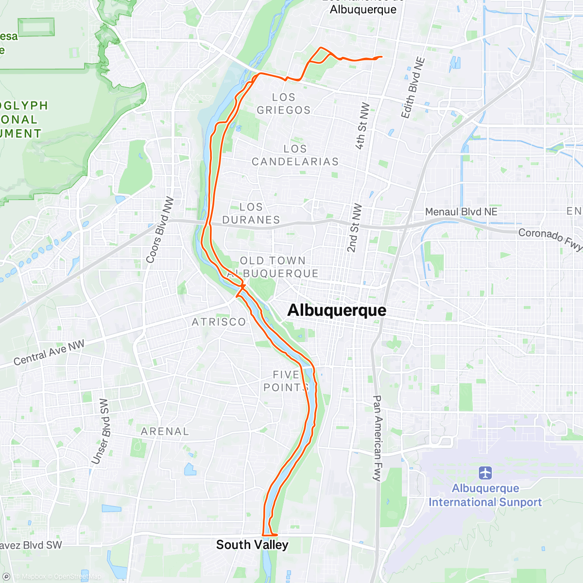 Map of the activity, Those Bosque Vibes